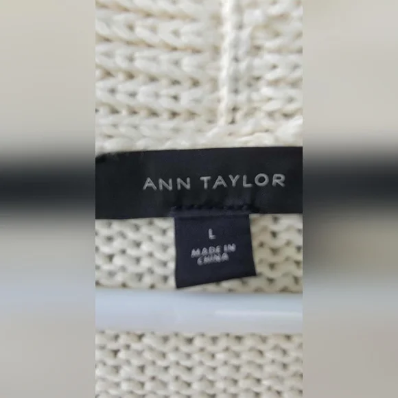 Ann Taylor Elegant Cream Women's Open Long Cardigan - Picture 7 of 10